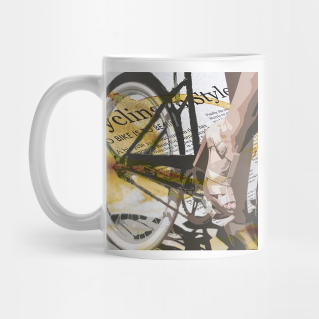 retro BICYCLE URBAN CHIC print by SFDesignstudio